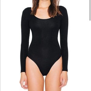 American Apparel black long sleeve bodysuit
